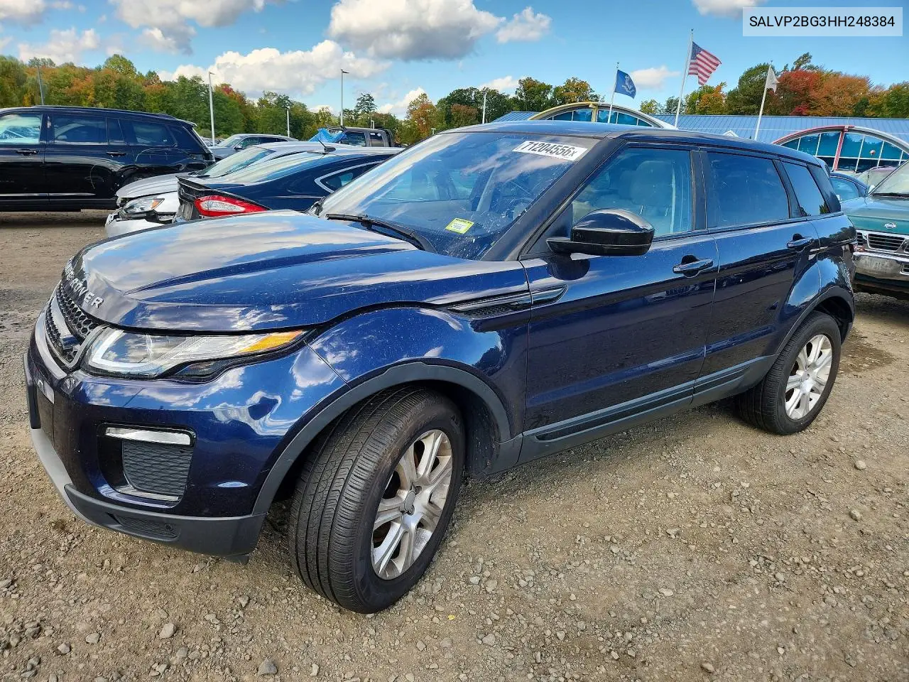 LAND ROVER RANGE ROVER EVOQUE 2017, VIN SALVP2BG3HH248384