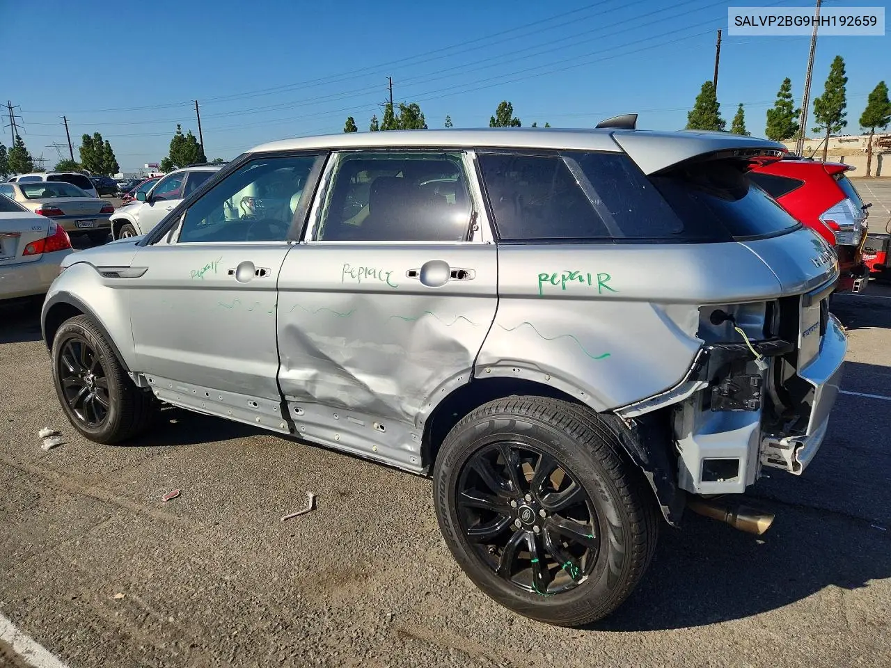 2017 LAND ROVER RANGE ROVER EVOQUE VIN SALVP2BG9HH192659 — фото 2