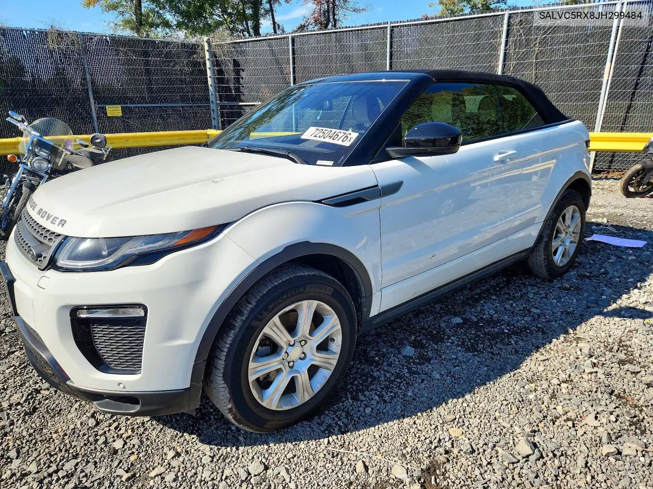 LAND ROVER RANGE ROVER EVOQUE 2018, VIN SALVC5RX8JH299484
