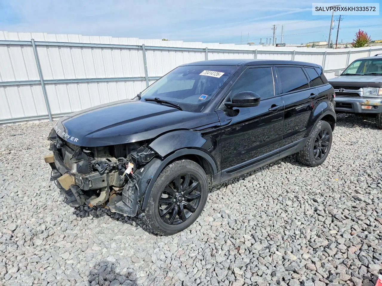 2019 LAND ROVER RANGE ROVER EVOQUE VIN SALVP2RX6KH333572 — фото 2