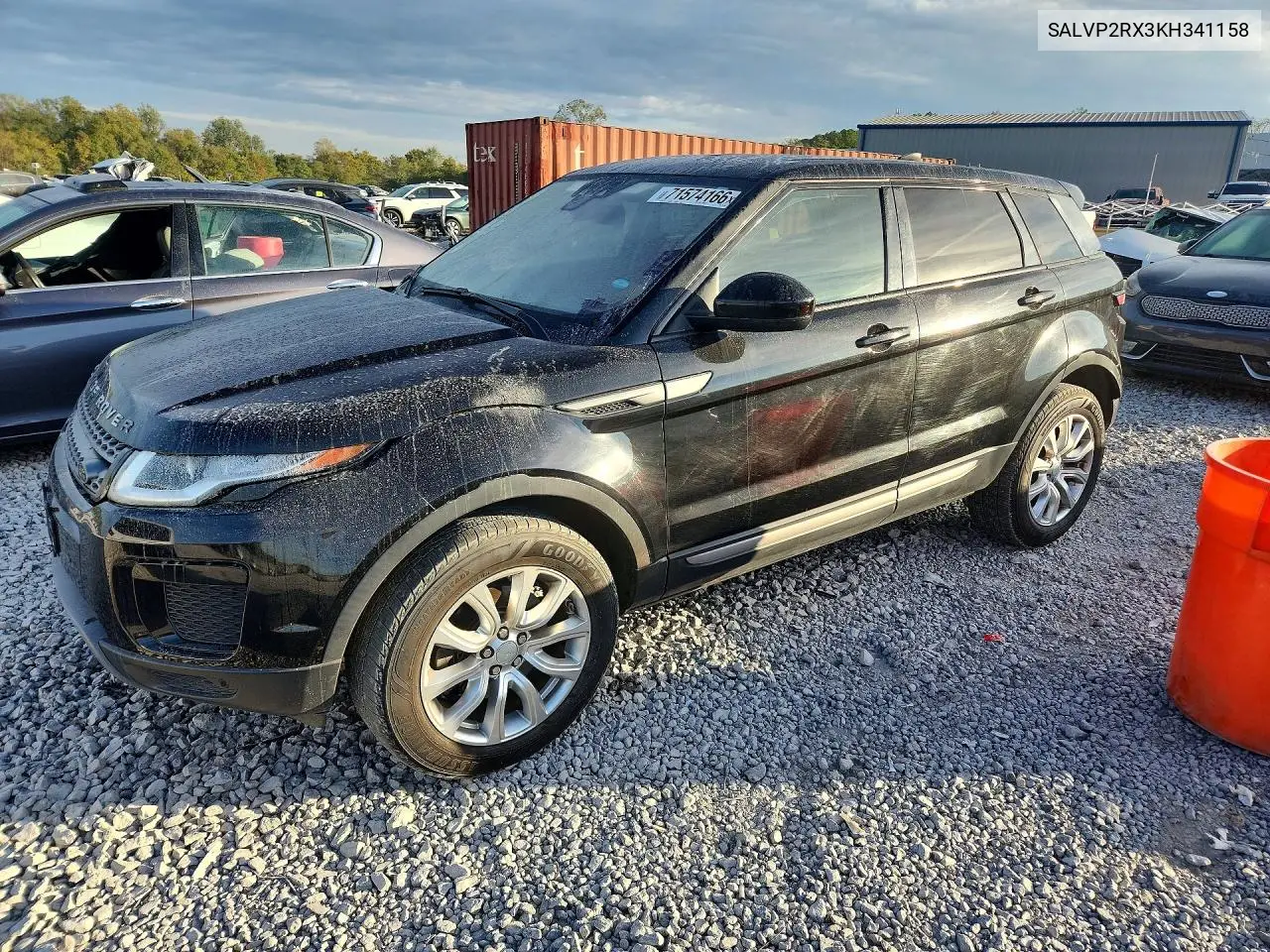 LAND ROVER RANGE ROVER EVOQUE 2019, VIN SALVP2RX3KH341158
