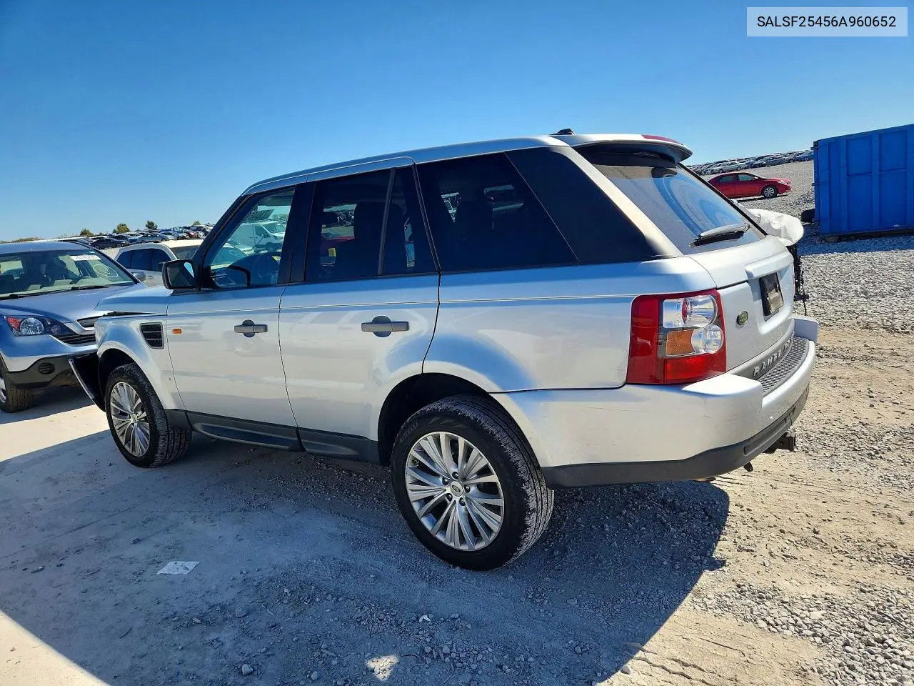 2006 LAND ROVER RANGE ROVER SPORT VIN SALSF25456A960652 — фото 2