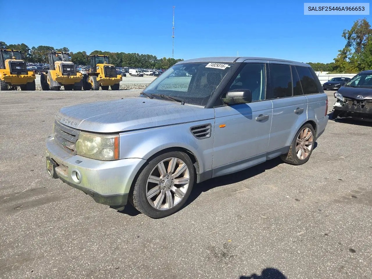 LAND ROVER RANGE ROVER SPORT 2006, VIN SALSF25446A966653