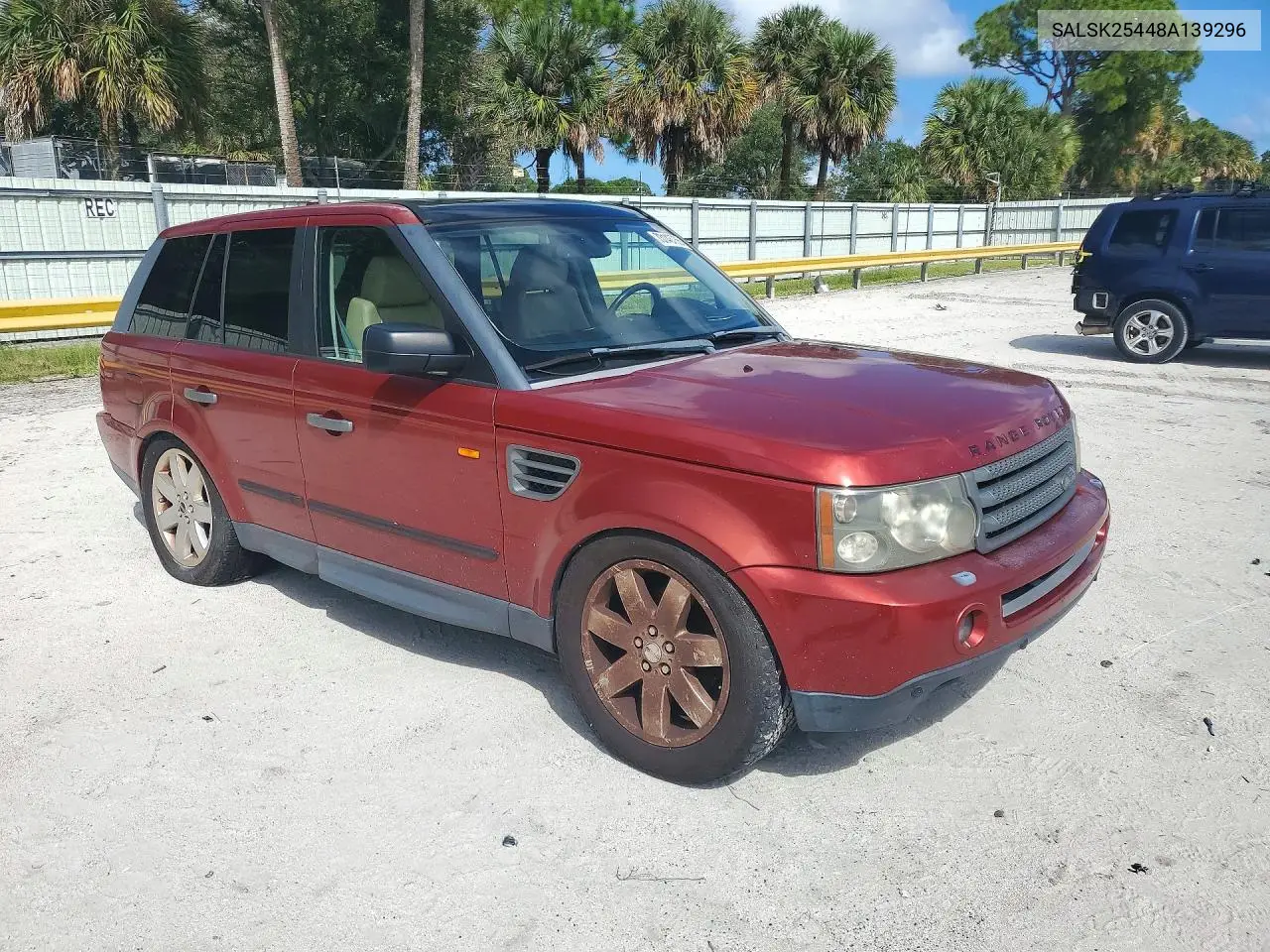 LAND ROVER RANGE ROVER SPORT 2008, VIN SALSK25448A139296