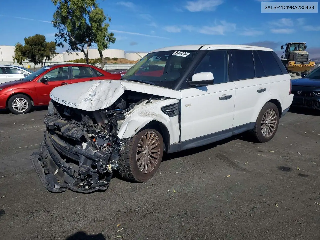 LAND ROVER RANGE ROVER SPORT 2011, VIN SALSF2D49BA285433