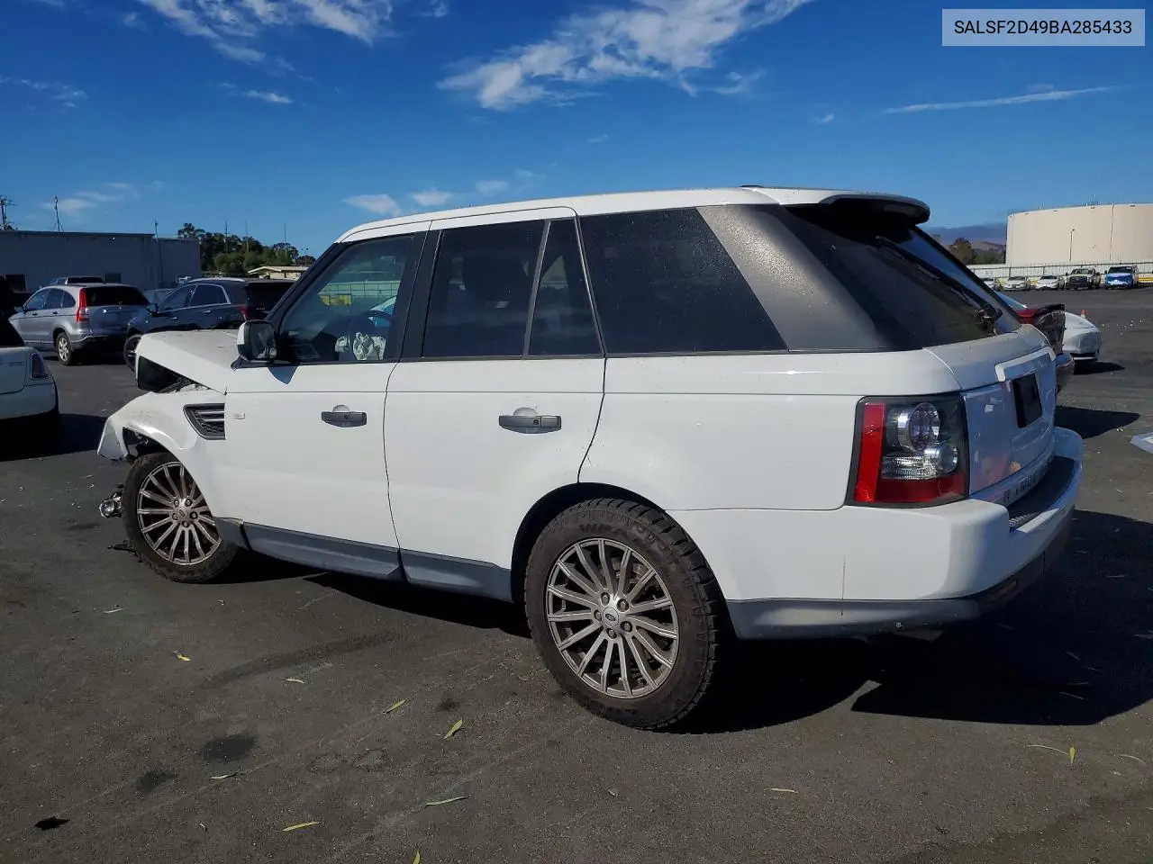 2011 LAND ROVER RANGE ROVER SPORT VIN SALSF2D49BA285433 — фото 2