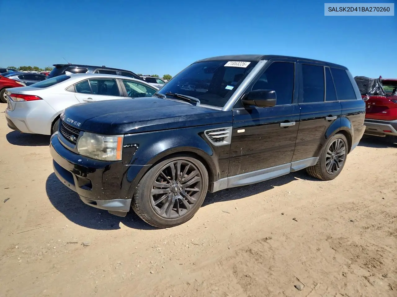 LAND ROVER RANGE ROVER SPORT 2011, VIN SALSK2D41BA270260