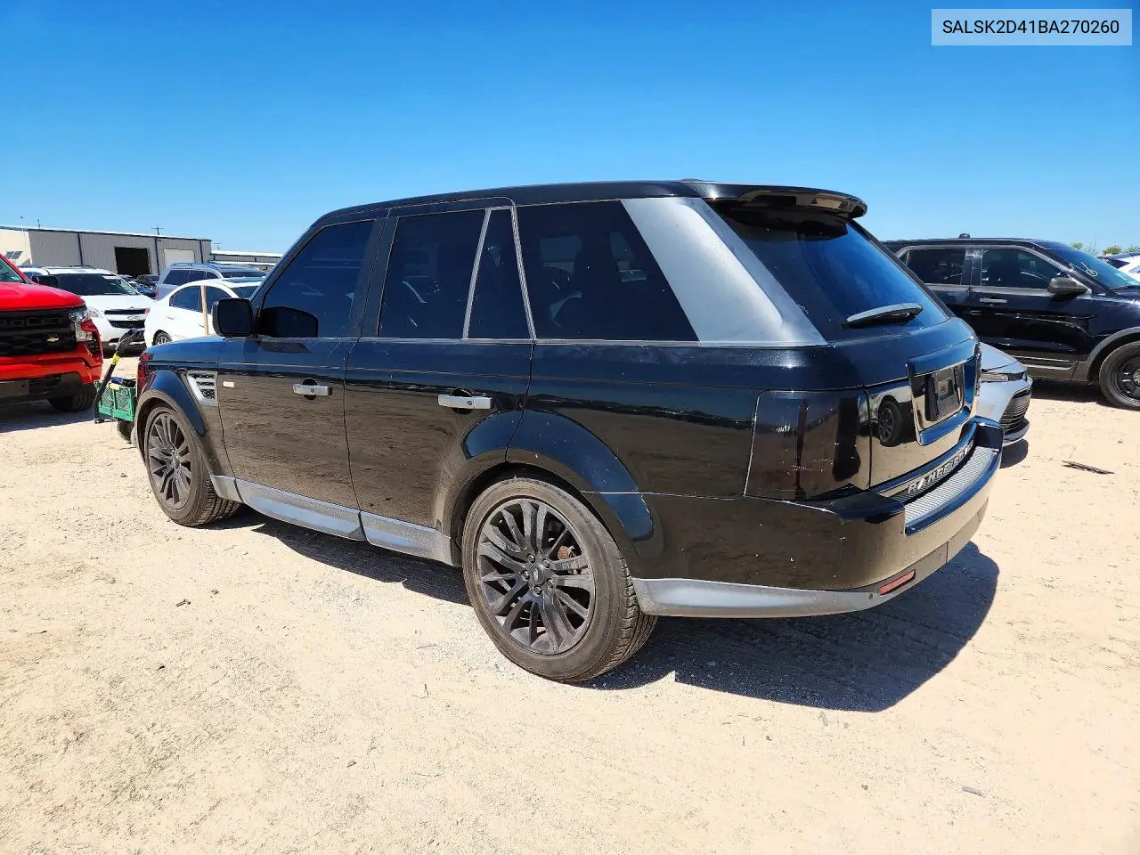 2011 LAND ROVER RANGE ROVER SPORT VIN SALSK2D41BA270260 — фото 2