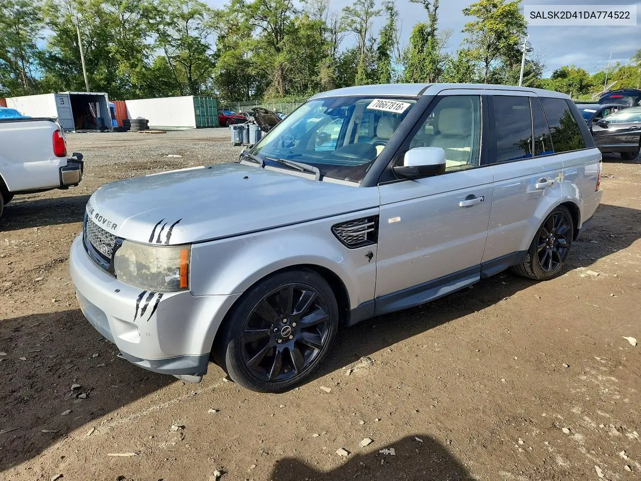 LAND ROVER RANGE ROVER SPORT 2013, VIN SALSK2D41DA774522
