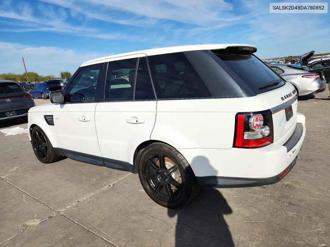 2013 LAND ROVER RANGE ROVER SPORT VIN SALSK2D48DA780852 — фото 2