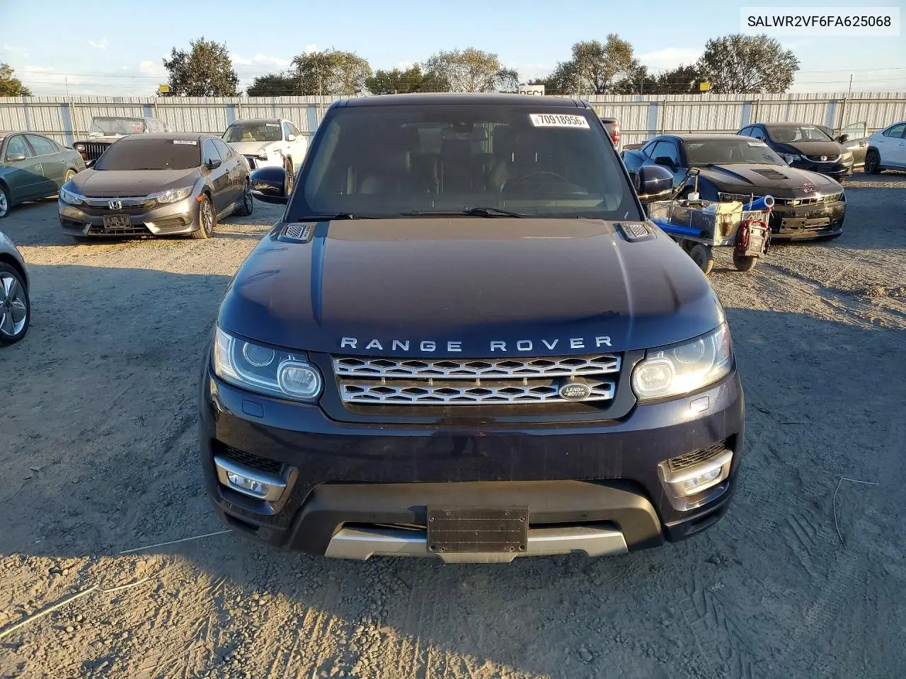 2015 LAND ROVER RANGE ROVER SPORT VIN SALWR2VF6FA625068 — фото 5
