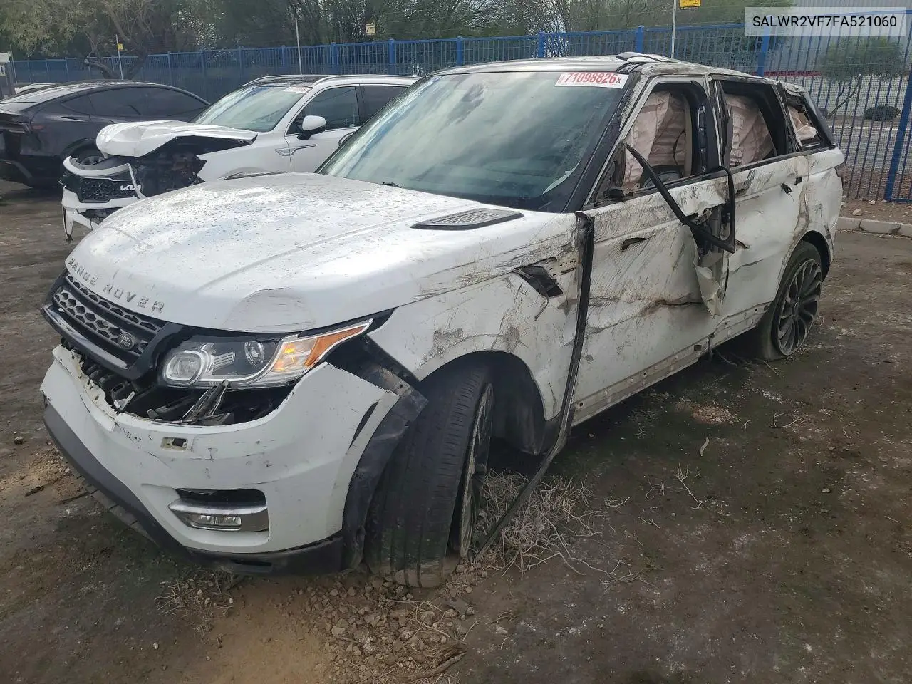 LAND ROVER RANGE ROVER SPORT 2015, VIN SALWR2VF7FA521060