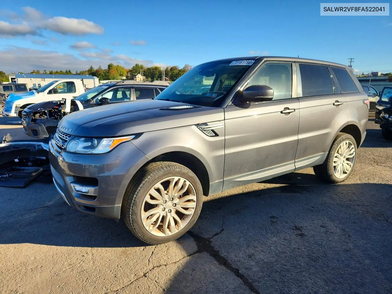 LAND ROVER RANGE ROVER SPORT 2015, VIN SALWR2VF8FA522041