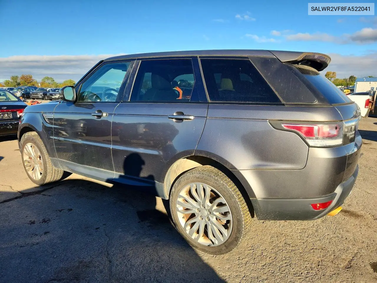 2015 LAND ROVER RANGE ROVER SPORT VIN SALWR2VF8FA522041 — фото 2