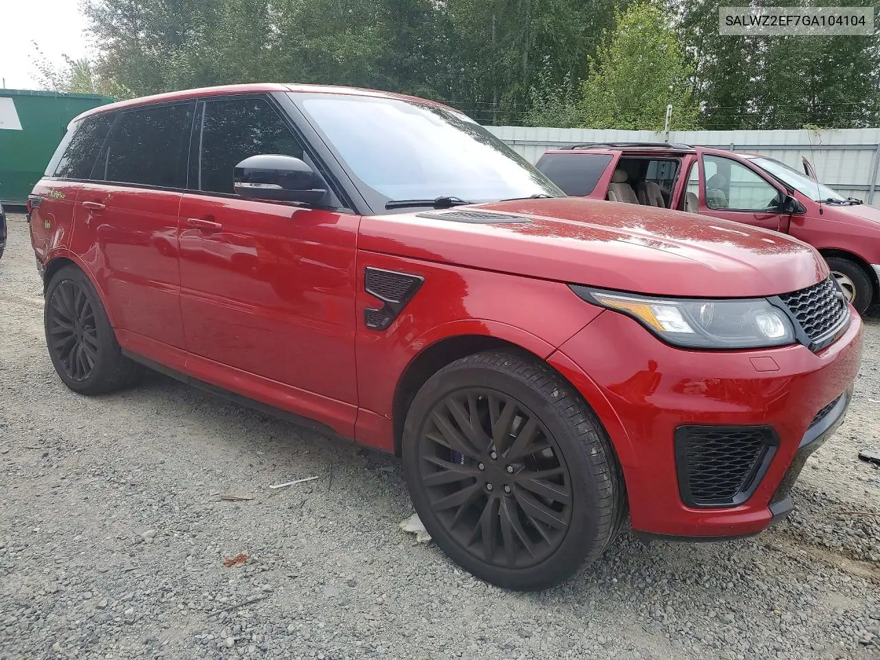 2016 LAND ROVER RANGE ROVER SPORT VIN SALWZ2EF7GA104104 — фото 4
