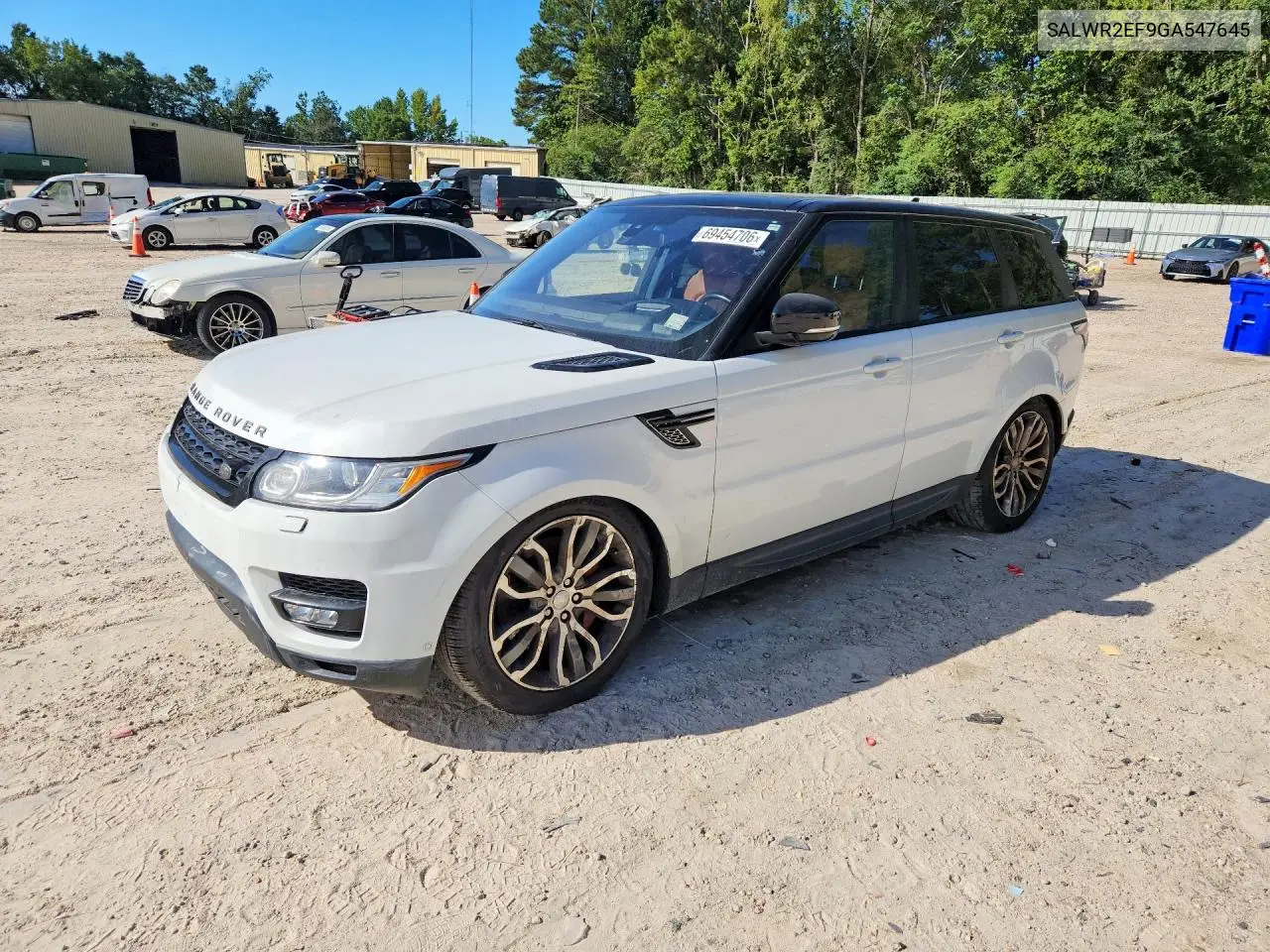 LAND ROVER RANGE ROVER SPORT 2016, VIN SALWR2EF9GA547645