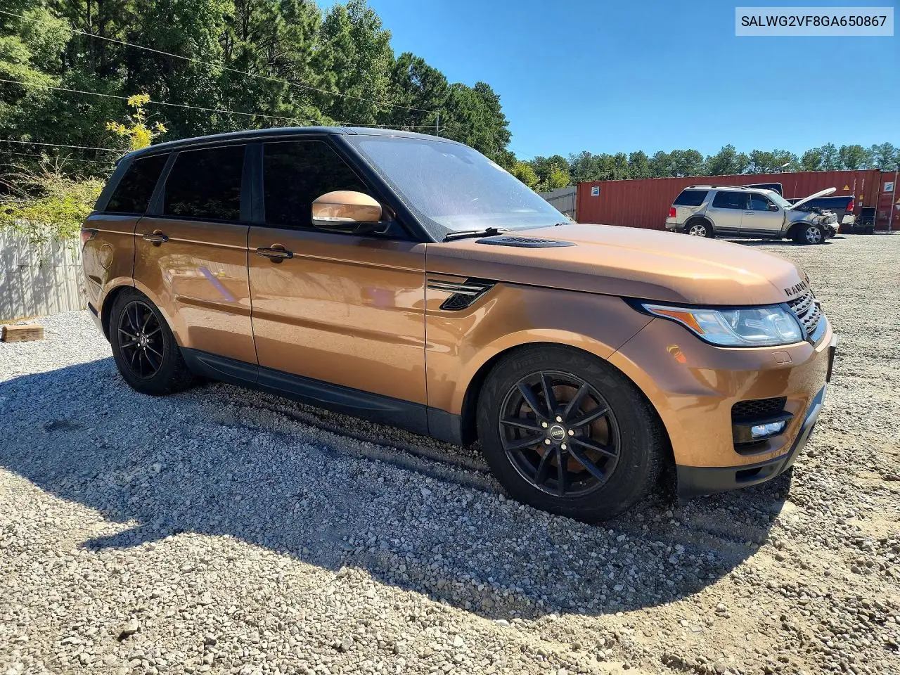 2016 LAND ROVER RANGE ROVER SPORT VIN SALWG2VF8GA650867 — фото 4