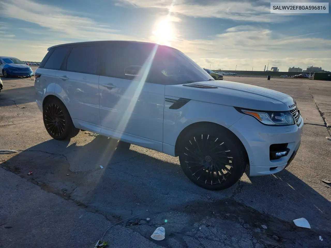 2016 LAND ROVER RANGE ROVER SPORT VIN SALWV2EF8GA596816 — фото 4