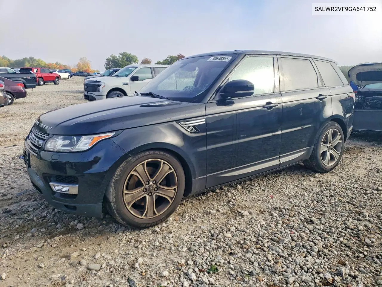 LAND ROVER RANGE ROVER SPORT 2016, VIN SALWR2VF9GA641752