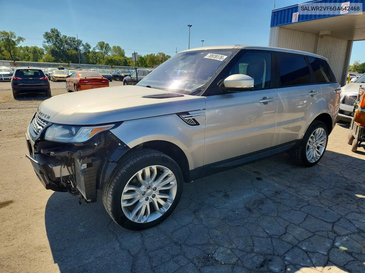 LAND ROVER RANGE ROVER SPORT 2016, VIN SALWR2VF6GA642468
