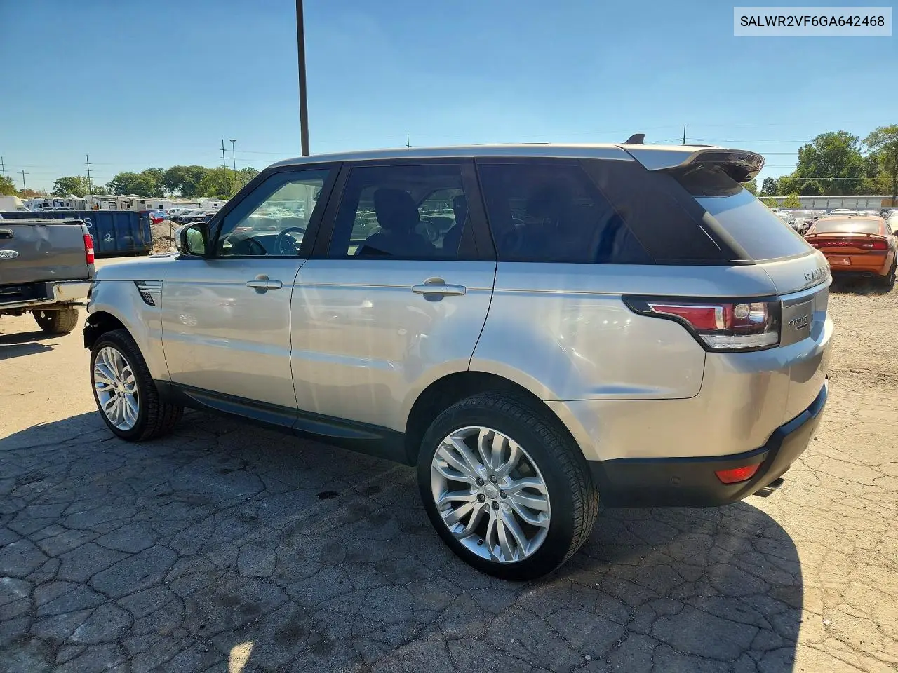 2016 LAND ROVER RANGE ROVER SPORT VIN SALWR2VF6GA642468 — фото 2