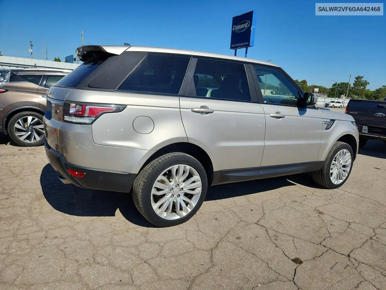 2016 LAND ROVER RANGE ROVER SPORT VIN SALWR2VF6GA642468 — фото 3