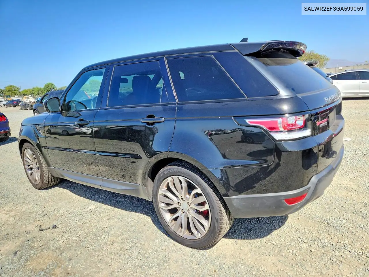2016 LAND ROVER RANGE ROVER SPORT VIN SALWR2EF3GA599059 — фото 2