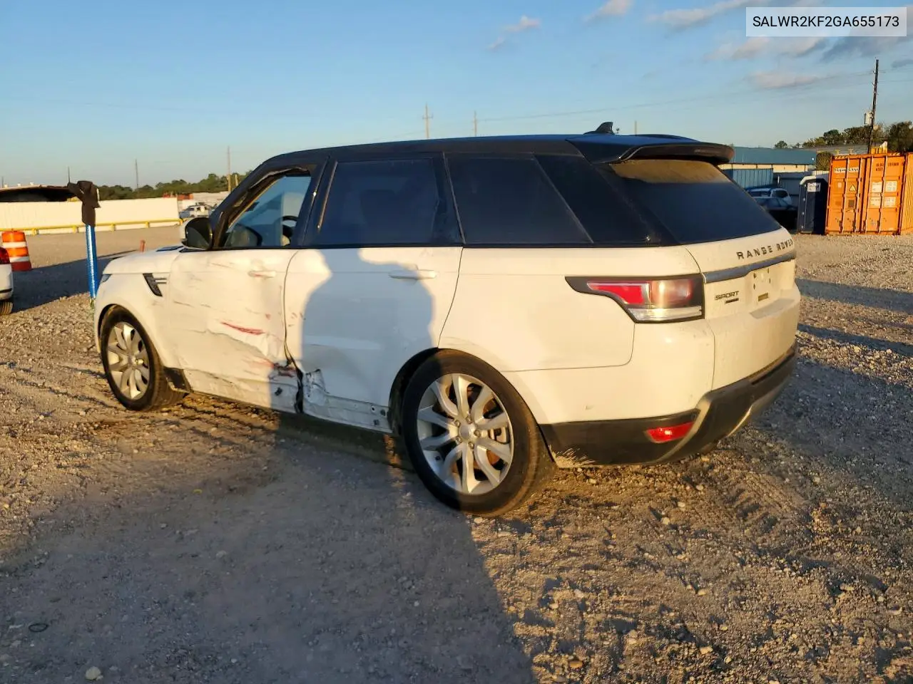2016 LAND ROVER RANGE ROVER SPORT VIN SALWR2KF2GA655173 — фото 2