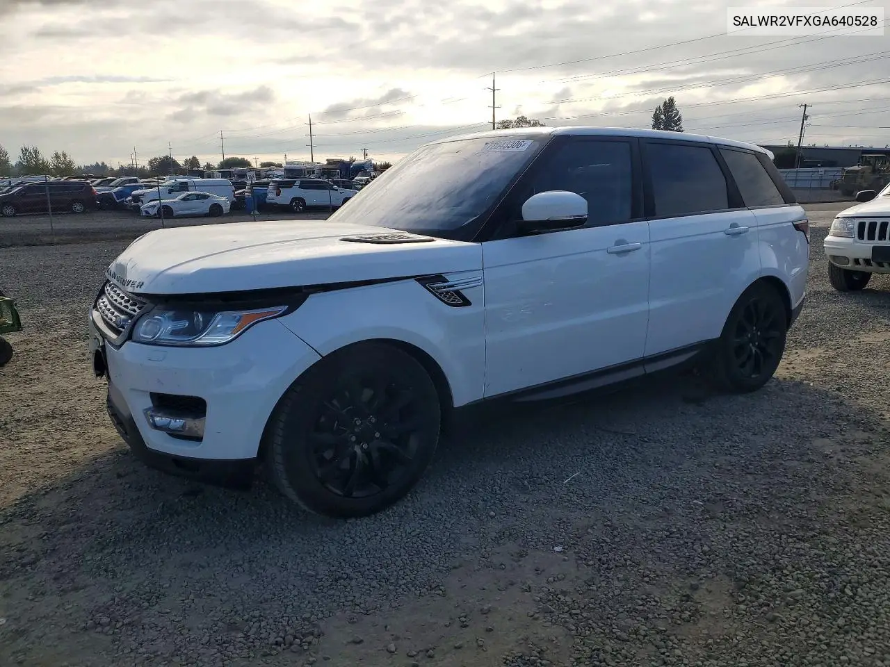 LAND ROVER RANGE ROVER SPORT 2016, VIN SALWR2VFXGA640528