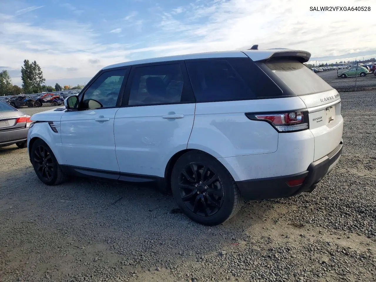 2016 LAND ROVER RANGE ROVER SPORT VIN SALWR2VFXGA640528 — фото 2