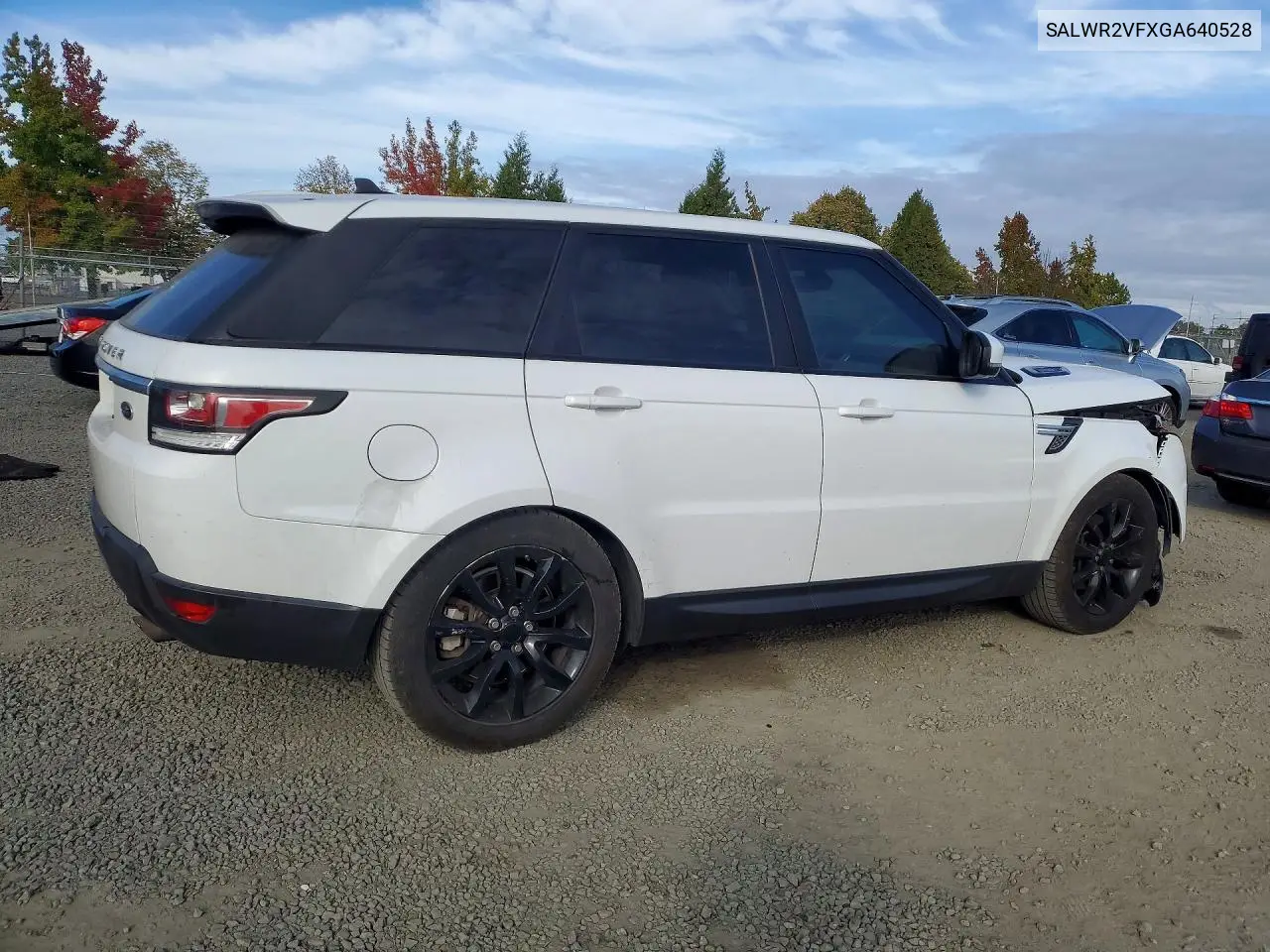 2016 LAND ROVER RANGE ROVER SPORT VIN SALWR2VFXGA640528 — фото 3