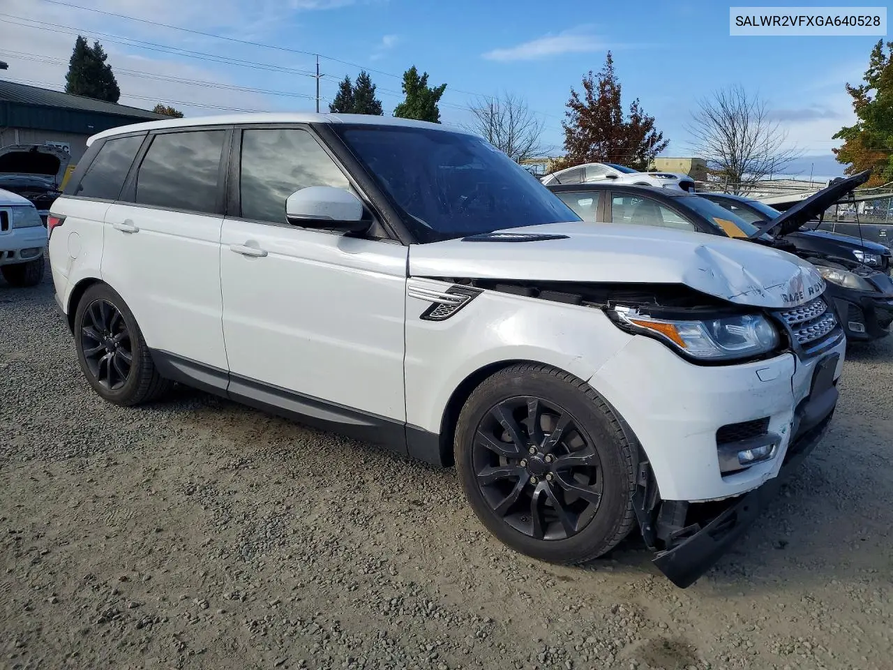 2016 LAND ROVER RANGE ROVER SPORT VIN SALWR2VFXGA640528 — фото 4