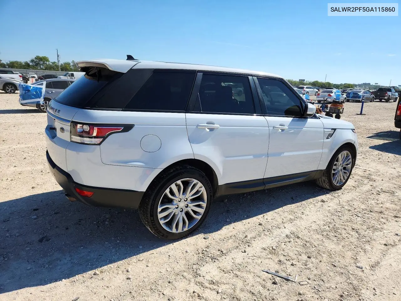 2016 LAND ROVER RANGE ROVER SPORT VIN SALWR2PF5GA115860 — фото 3