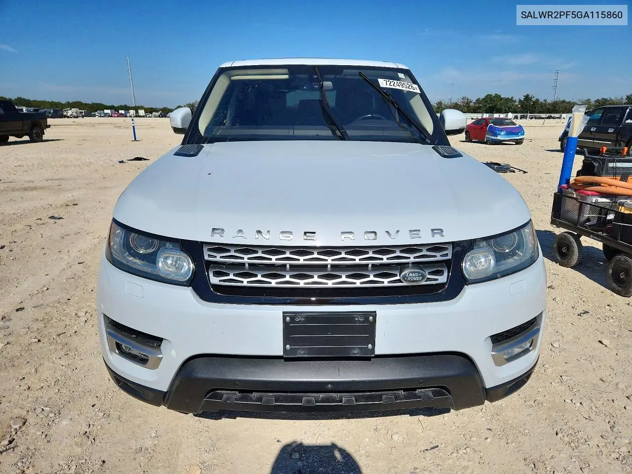 2016 LAND ROVER RANGE ROVER SPORT VIN SALWR2PF5GA115860 — фото 5