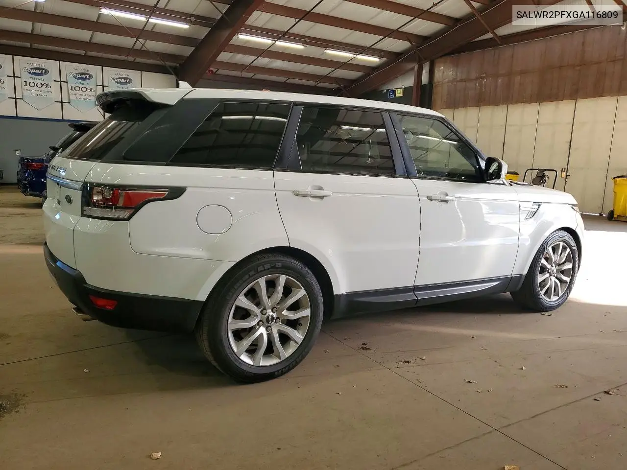 2016 LAND ROVER RANGE ROVER SPORT VIN SALWR2PFXGA116809 — фото 3