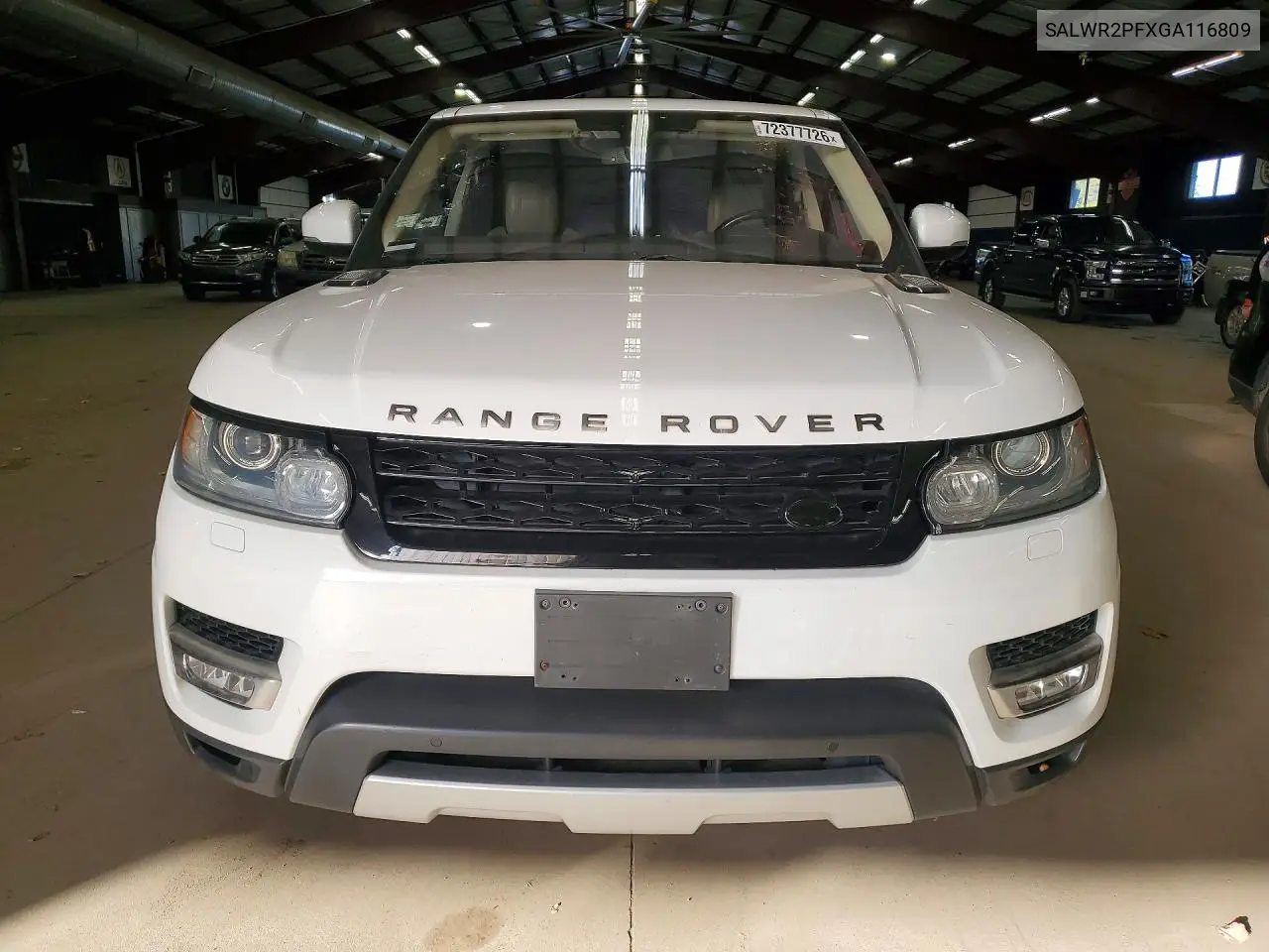 2016 LAND ROVER RANGE ROVER SPORT VIN SALWR2PFXGA116809 — фото 5