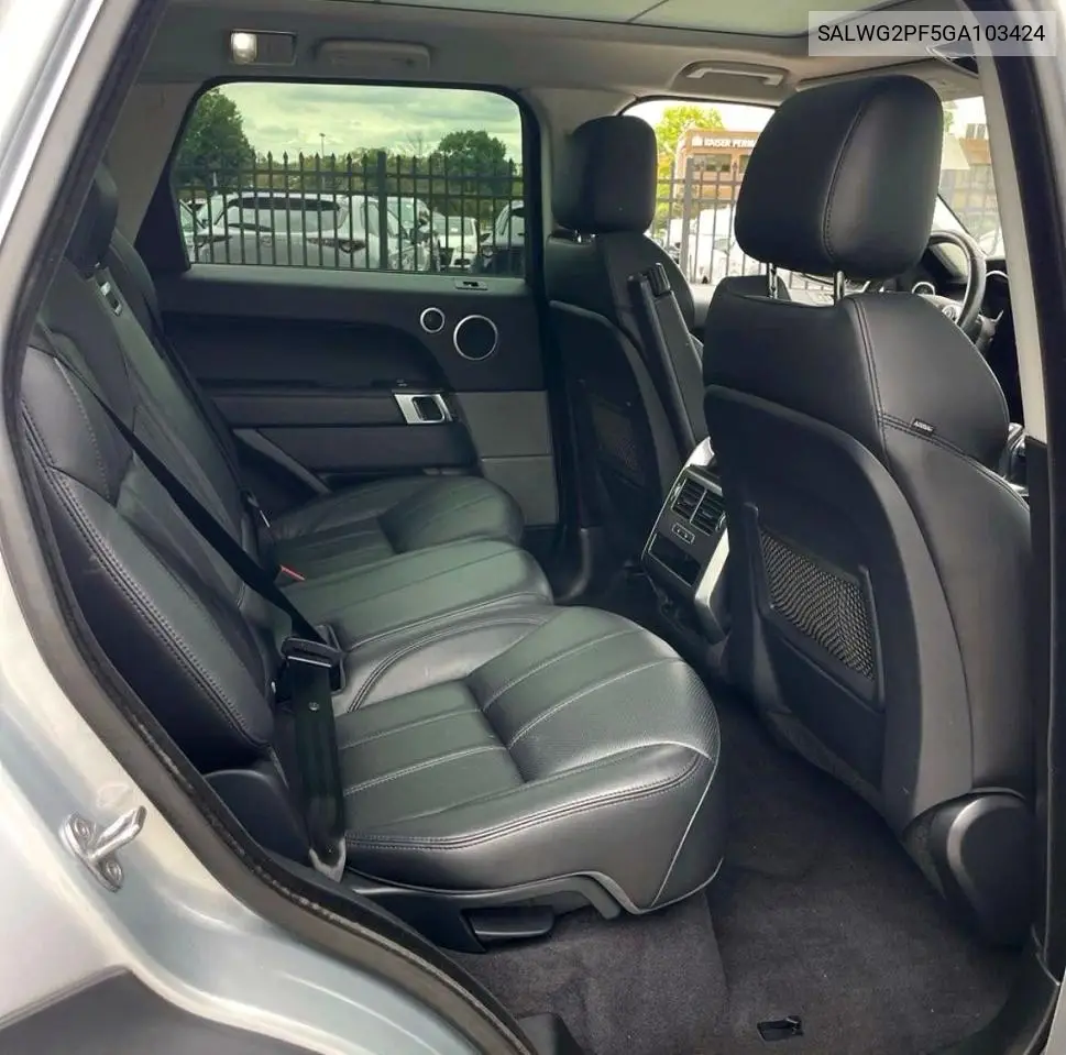 2016 LAND ROVER RANGE ROVER SPORT VIN SALWG2PF5GA103424 — фото 5
