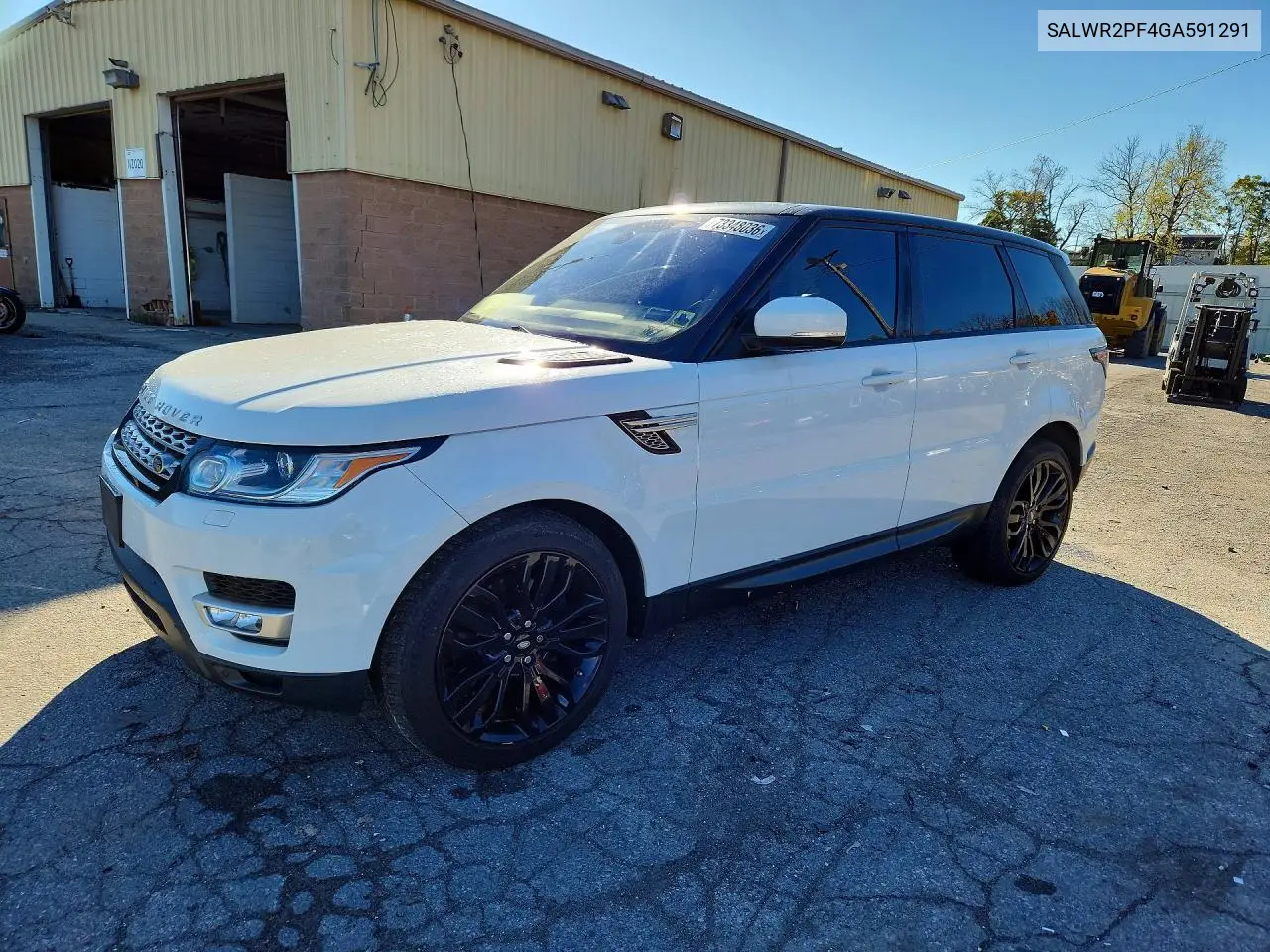 LAND ROVER RANGE ROVER SPORT 2016, VIN SALWR2PF4GA591291