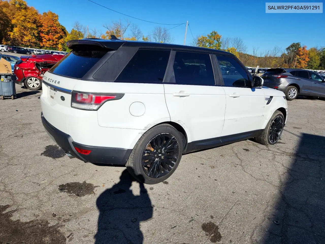 2016 LAND ROVER RANGE ROVER SPORT VIN SALWR2PF4GA591291 — фото 3