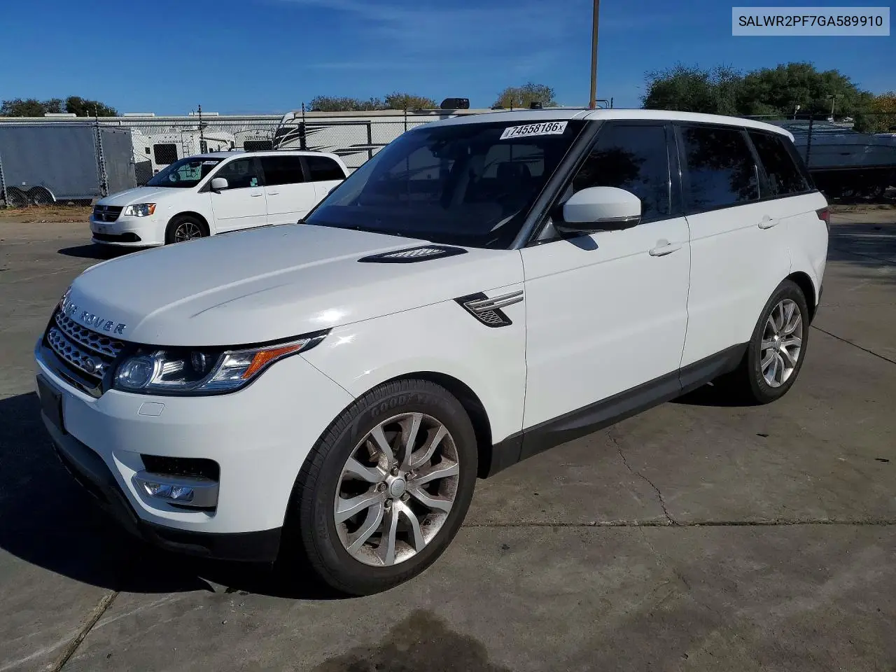 LAND ROVER RANGE ROVER SPORT 2016, VIN SALWR2PF7GA589910
