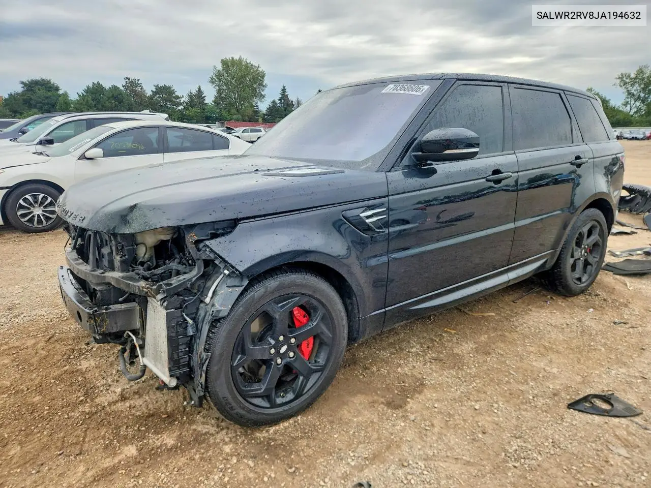 LAND ROVER RANGE ROVER SPORT 2018, VIN SALWR2RV8JA194632
