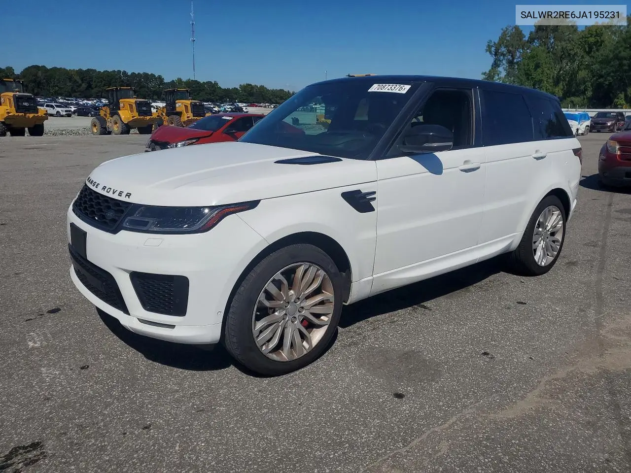 LAND ROVER RANGE ROVER SPORT 2018, VIN SALWR2RE6JA195231