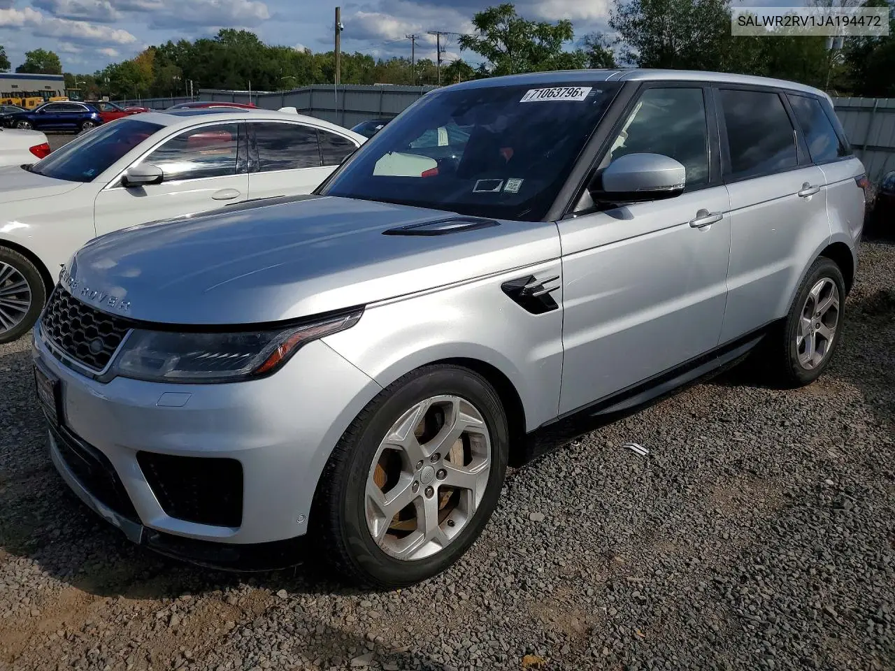 LAND ROVER RANGE ROVER SPORT 2018, VIN SALWR2RV1JA194472