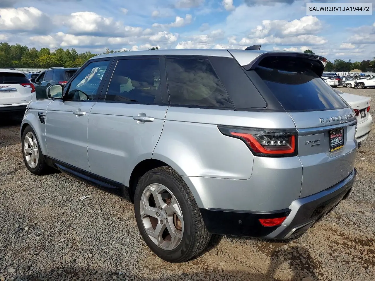 2018 LAND ROVER RANGE ROVER SPORT VIN SALWR2RV1JA194472 — фото 2