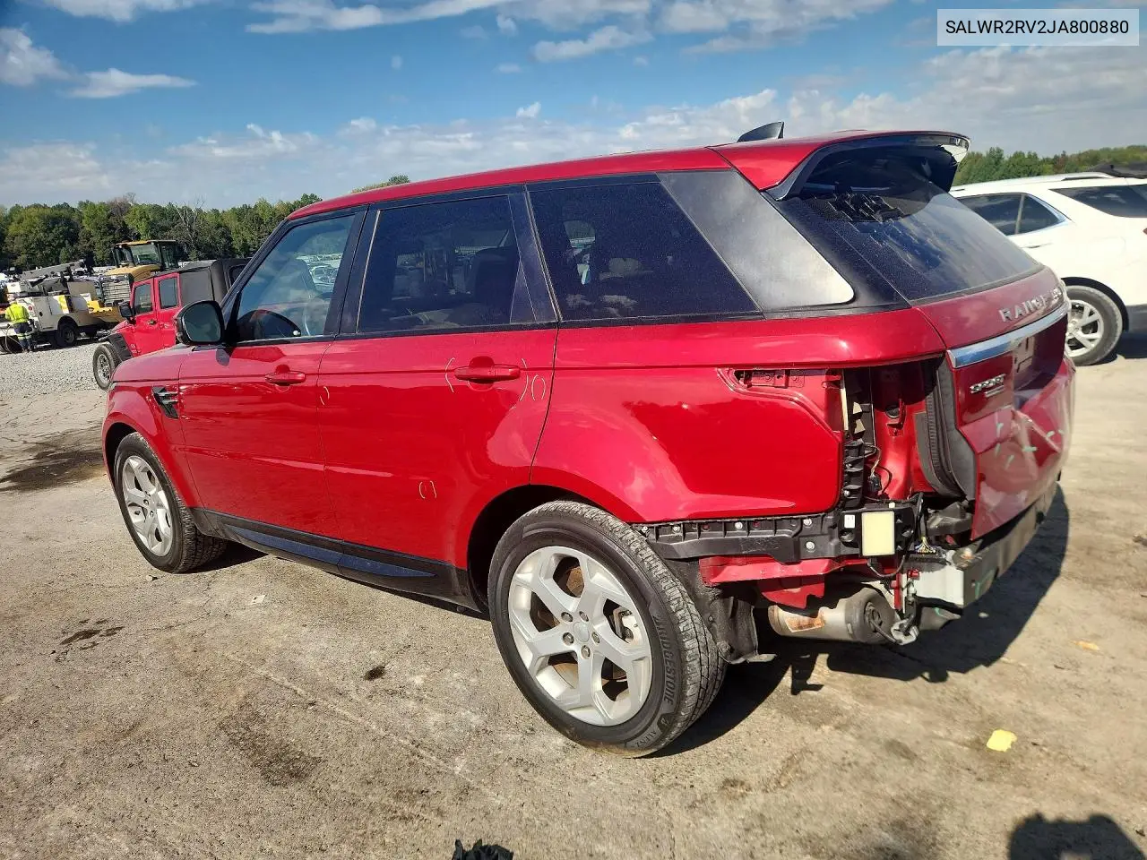 2018 LAND ROVER RANGE ROVER SPORT VIN SALWR2RV2JA800880 — фото 2