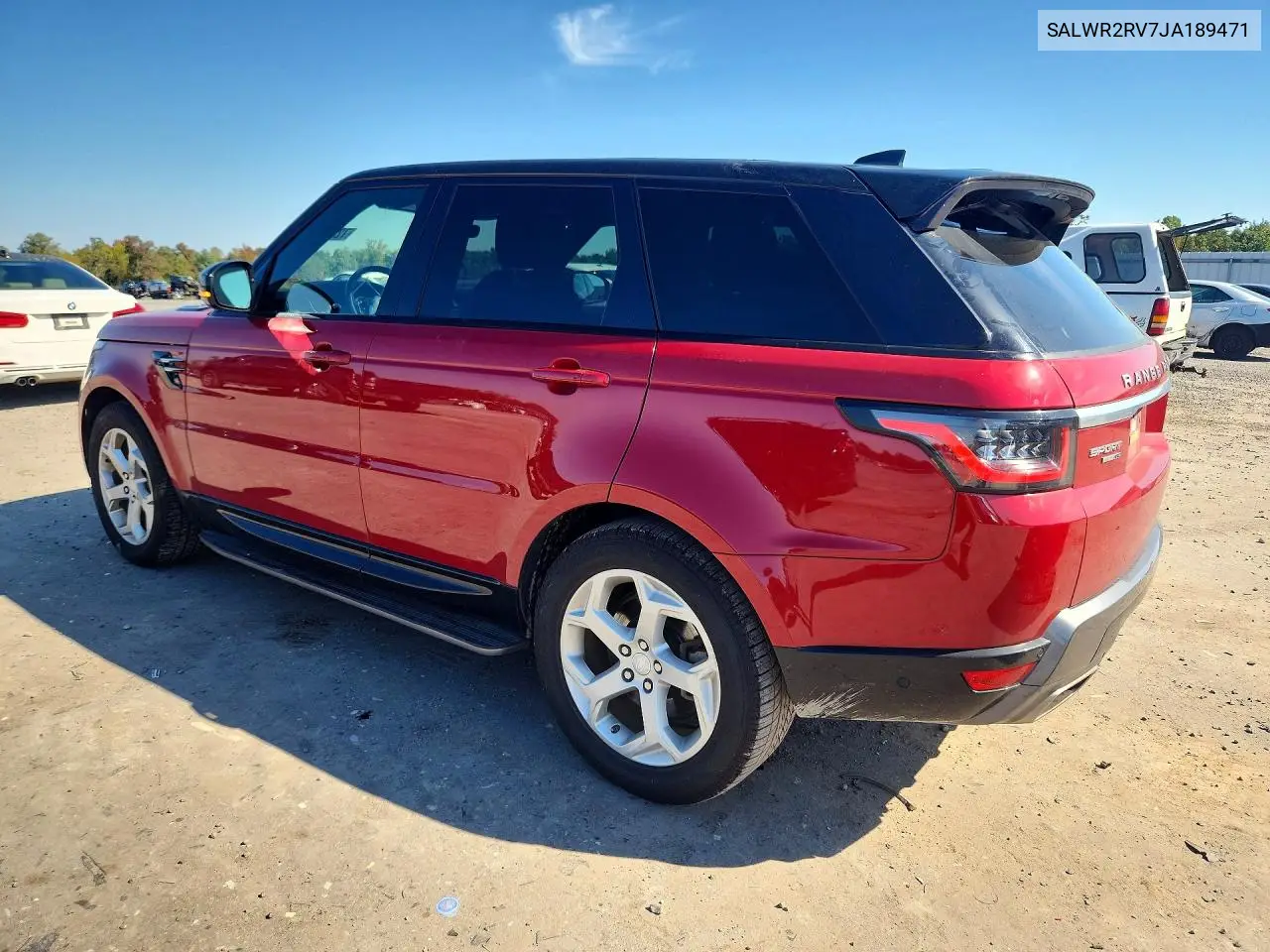 2018 LAND ROVER RANGE ROVER SPORT VIN SALWR2RV7JA189471 — фото 2
