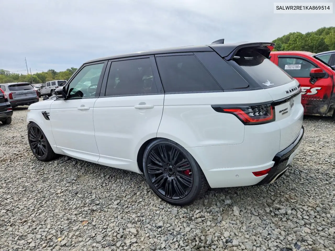 2019 LAND ROVER RANGE ROVER SPORT VIN SALWR2RE1KA869514 — фото 2