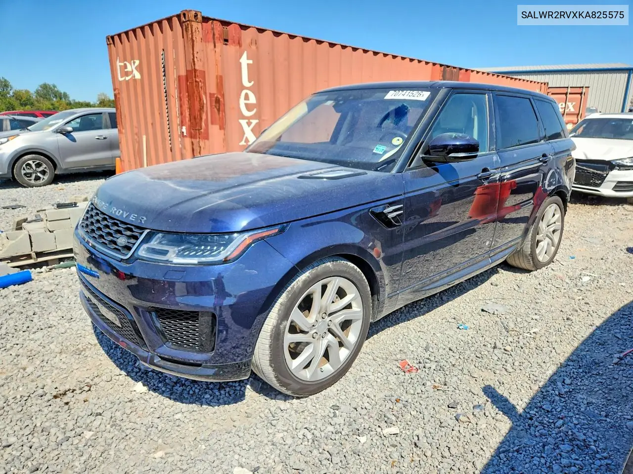 LAND ROVER RANGE ROVER SPORT 2019, VIN SALWR2RVXKA825575