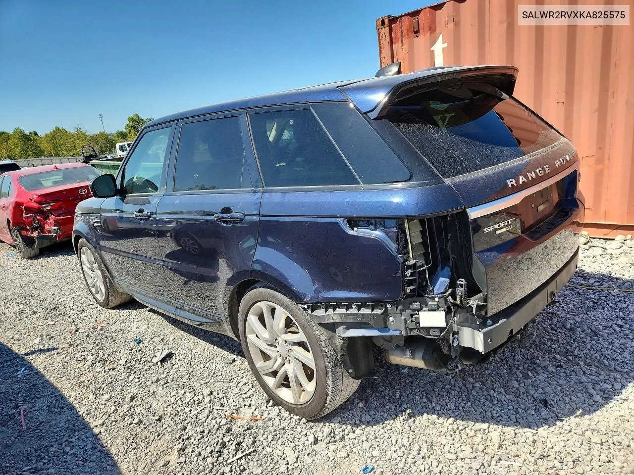 2019 LAND ROVER RANGE ROVER SPORT VIN SALWR2RVXKA825575 — фото 2
