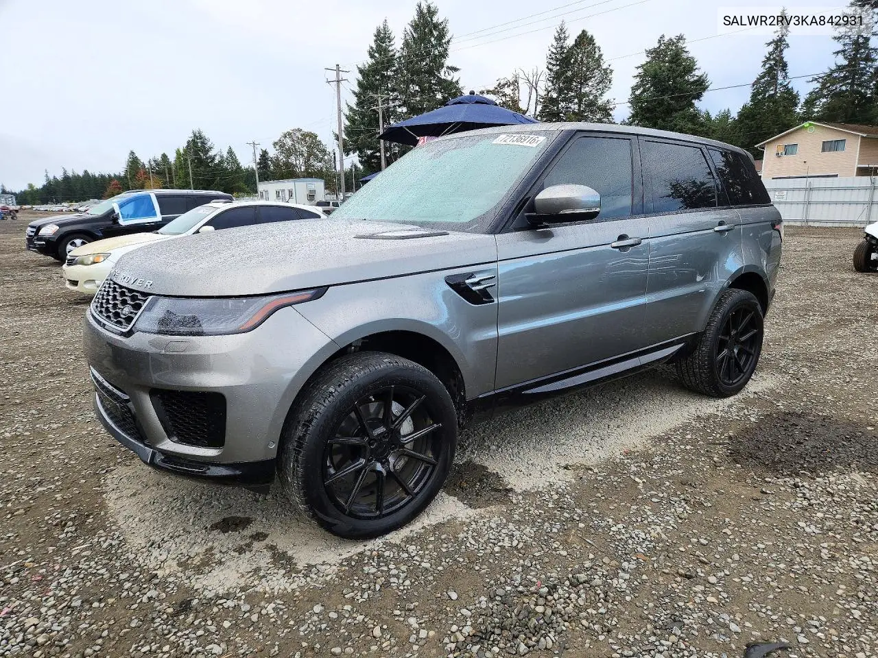 LAND ROVER RANGE ROVER SPORT 2019, VIN SALWR2RV3KA842931